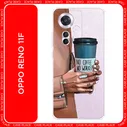 Силиконовый чехол на Oppo Reno 11F / Оппо Рено 11F No coffee, прозрачный черный, коричневый, синий, голубой