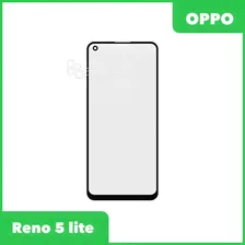 Стекло + OCA плёнка для переклейки Oppo Reno 5 lite (черный)